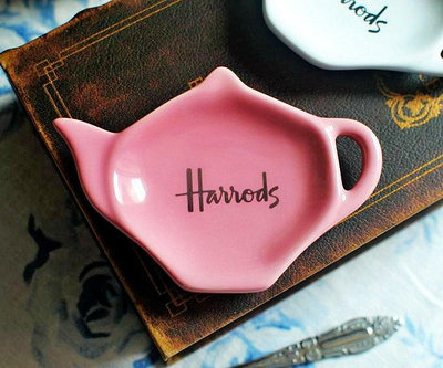茶藝師 外貿原單哈羅斯Harrods骨瓷杯碟茶包碟盤子小碟英國出口蘸料碟壺