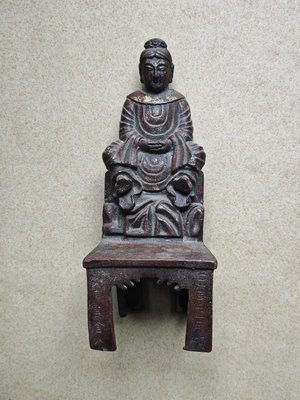 【二手】 傳統文玩雜項收藏觀音佛像神像鐵佛像，高24厘米底寬9厘米重1318 古玩雜項【好運來】
