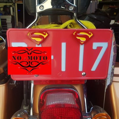 超人 superman-手工製作獨家販售金屬質-牌照大牌螺絲車牌螺絲車牌裝飾印第安INDIAN哈雷 BOLT VN900