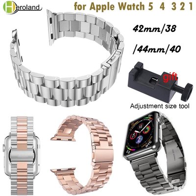 豪華不銹鋼錶帶適用於 Apple Watch 6 5 4 44mm 40mm 38mm 42mm 適用於 iWatch