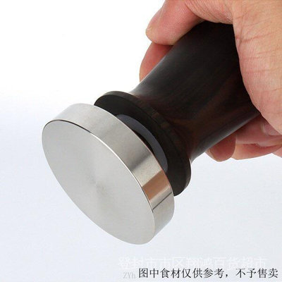 【咖啡配件】不鏽鋼咖啡壓粉器木質彈力按壓器恆定壓粉錘咖啡機填壓器配套器具 咖啡用品 iXRX 5WG
