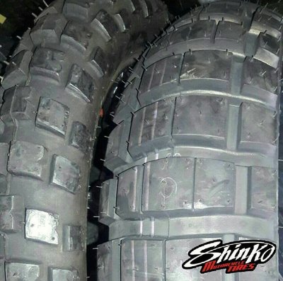 (輪胎王)TU250 改大顆粒越野胎DURO 3.00-18+SHINKO E805 130/80-17 越野草上飛 鋼絲框專用胎