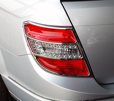 ~圓夢工廠~ Benz W204 Wagon 斜背 C200 C220 C63 2007~2011 鍍鉻車燈框 後燈框