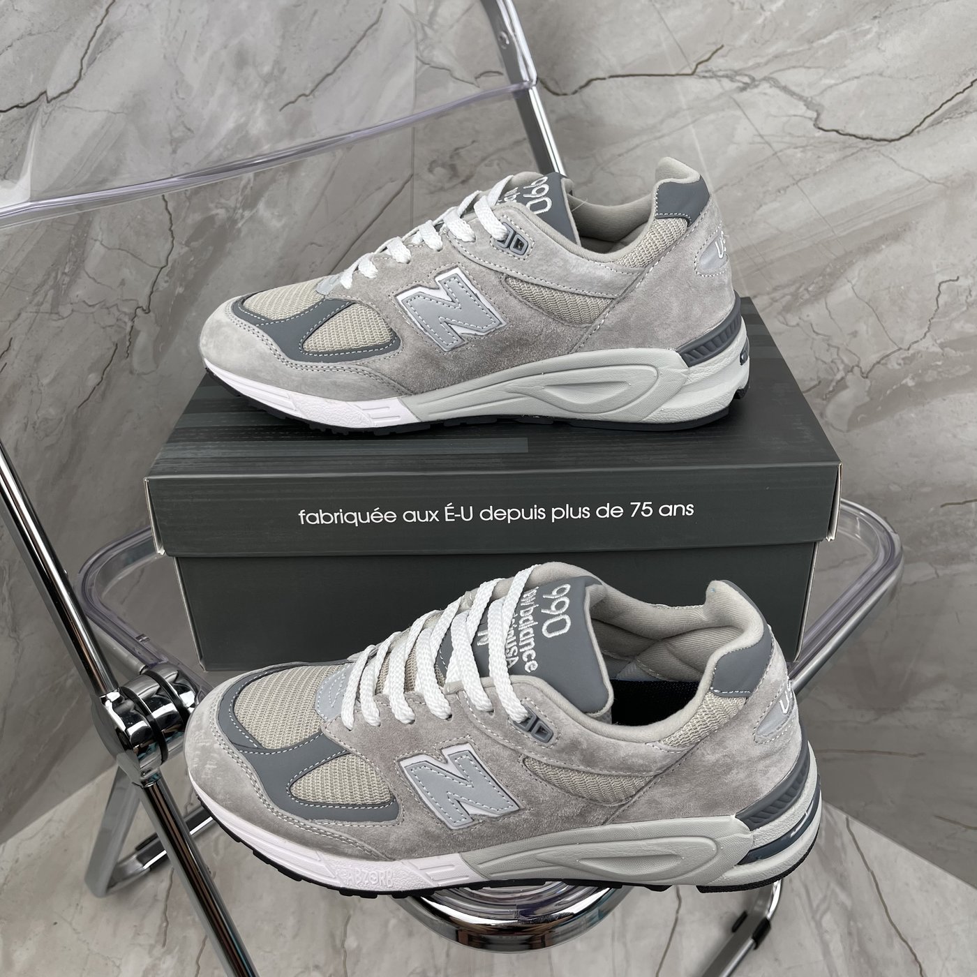 NEW BALANCE 990V2 GREY 美國製元祖灰慢跑鞋M990GR2 | Yahoo奇摩拍賣