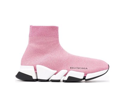 [全新真品代購-S/S22 新品!] BALENCIAGA SPEED 2.0 粉紅色 襪套鞋 (巴黎世家)