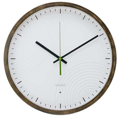 14541A 日本進口 好品質 正品 CASIO卡西歐 圓形簡約木質框掛鐘電波鐘 牆鐘時鐘錶送禮禮品家飾