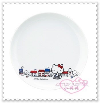 ♥小花花日本精品♥ Hello Kitty 陶瓷盤 水果盤 餐盤 坐姿 提籃 房子 松鼠 日本製 11281801