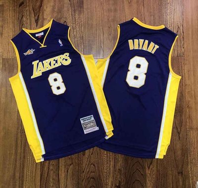 柯比 (Kobe Bryant) NBA洛杉磯湖人隊 8號 2000年全明星AU刺繡 復古版 球衣