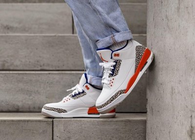 【正品】Air Jordan 3 Knicks AJ3 136064-148 尼克斯爆裂紋休閒籃球鞋男鞋