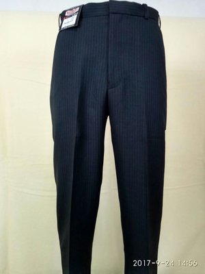 【平價服飾】台灣製造冬季「平面西裝褲」黑色條紋(30-42)(5512-1)免費修改