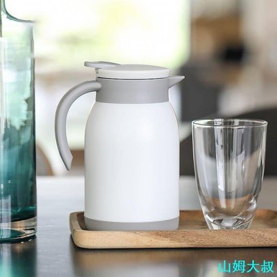 現貨熱銷-咖啡壺304不銹鋼保溫壺家用保溫杯大容量水壺真空熱水壺簡約1.2L咖啡壺