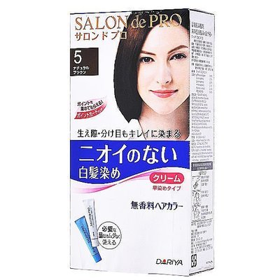【嘟嘟小鋪】DARIYA 塔莉雅 Salon de PRO 沙龍級染髮劑 無味型 白髮染 6 (暗褐色) 日本原裝