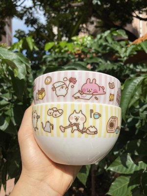 【熱賣精選】日單kanahei卡娜赫拉的小動物一番賞粉兔貓咪陶瓷碗飯碗沙拉碗