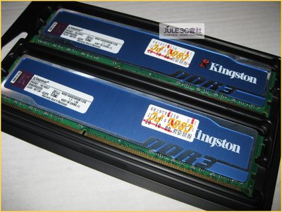 JULE 3C會社-金士頓 DDR3 1600 雙面 2G X2 共 4GB KHX1600C9D3B1 Blu 記憶體