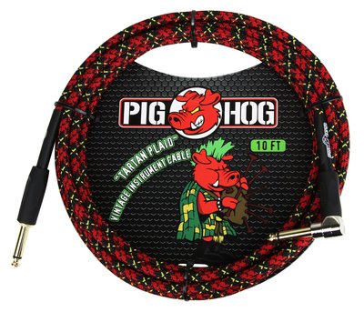 【硬地搖滾】PIG HOG 格子呢色 IL頭 樂器導線 編織系列 Tartan Plaid