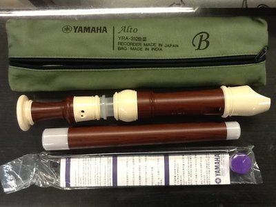 【金聲樂器】YAMAHA YRA-312B 日本製 中音直笛 附袋
