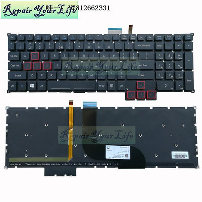 電腦零件ACER宏碁掠奪者 predator helios 500 PH517-61 PH517-51鍵盤背光筆電配件
