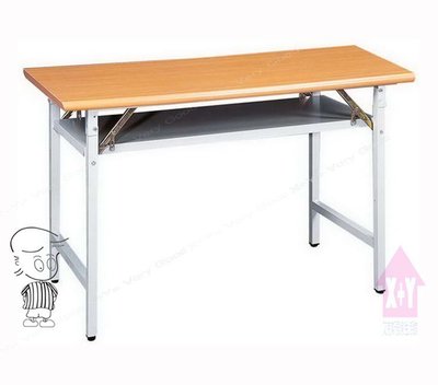 【X+Y 】艾克斯居家生活館     會議桌系列- 45*120 木紋檯面會議桌.摺疊桌-可當補習班課桌.台南市辦公傢俱