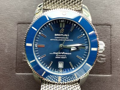 飛馬當舖 售 BREITLING 百年靈 AB2020 超級海洋文化 陶瓷錶圈 藍色面盤 46mm 9成5新