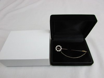 【芬芳時尚】日本專櫃正品MIKIMOTO 18K黃金AKOYA珍珠胸針圓圈