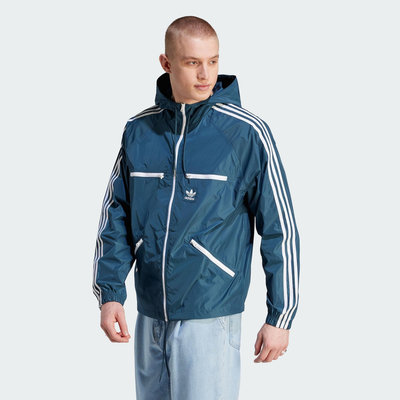 ADIDAS OG CLASSIC WINDBREAKER 風衣外套 湖水藍 拉鍊口袋 男款 IL8263