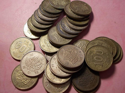 日本昭和年代稻穗100円銀幣 保真