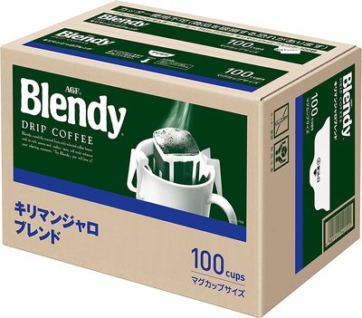 日本原裝 AGF Blendy Stick 濾掛式黑咖啡 吉力馬札羅咖啡豆 手沖 沖泡 零食 藍色 嚴選黑咖啡【全日空】