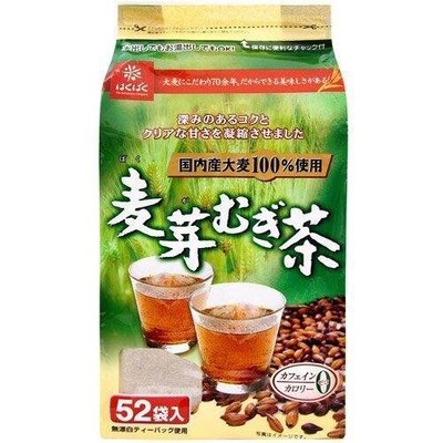 +東瀛go+ HAKUBAKU 麥芽麥茶 52袋入 麥芽混合茶 可冷沖熱泡 日本麥茶 日本原裝 無咖啡因 夏日飲品