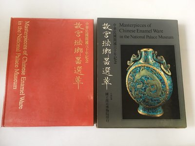 【寶來塢】《故宮琺瑯器選萃》 中華民國開國六十年紀念 國立故宮博物院 精裝版 附書盒 七成新