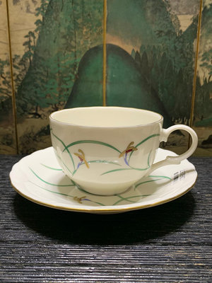 新 日本 有闐燒 香蘭社 咖啡杯 一杯一碟 金標香蘭社 品相如圖