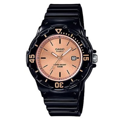 【CASIO專賣】LRW-200H-9E2 潛水風格為概念的女性運動風錶款，錶圈可旋轉以計時，防水達100米
