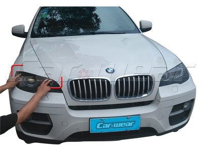 BMW 寶馬 X6  X6M 碳纖維 燈眉 E71 真碳纖燈眉  一對裝-請詢價