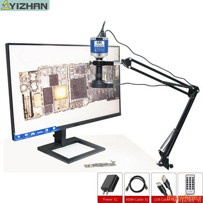 快樂屋HappyHouse索尼 Yizhan 48MP 4K 1080P HDMI 工業數碼視頻顯微鏡相機 150X 變焦 C 接口鏡頭 SONY