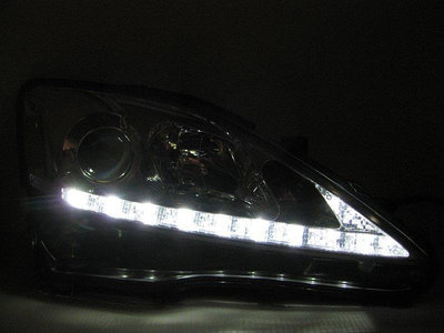 全新 LEXUS IS250 ISF 晶鑽黑框 日行燈 類R8 流水方向燈 魚眼大燈組 特價 特價中