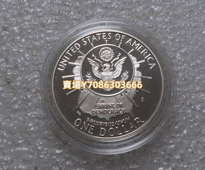美國1991年1元 精致 紀念銀幣 魯什莫爾山50周年紀念銀幣 銀幣 紀念幣 錢幣【悠然居】1499