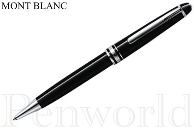 【Pen筆】Mont Blanc萬寶龍 P164經典小班黑桿鉑金夾原子筆