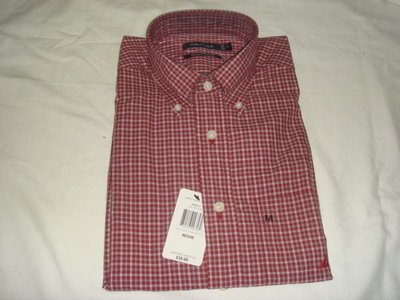 男長襯衫  全新美國進口正品Nautica男長3種顏色  紅M/L  / 黃L / 藍L格紋襯衫
