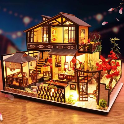 95折免運上新玩具 新款古風建筑模型DIY小屋森之庭木質手工拼裝大別墅玩具創意禮物
