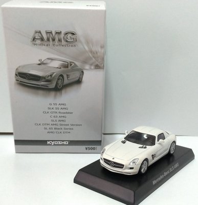 KYOSHO 京商 全新 絕版 賓士 Merceds Benz SLS AMG 白 1/64 鷗翼跑車