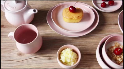 廠家出貨【法國】酷彩Le Creuset花語系列盤子碗茶壺茶杯貝殼粉