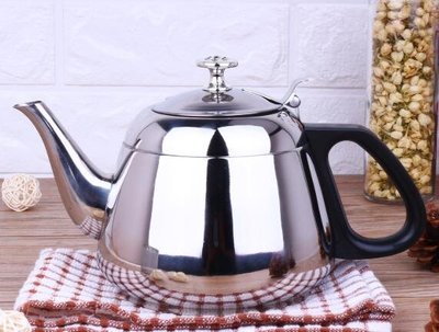 4004A 不鏽鋼茶壺1L 熱水壺泡茶壺附濾網 個人壺側把茶壺 電磁爐電陶爐適用茶壺 開水壺