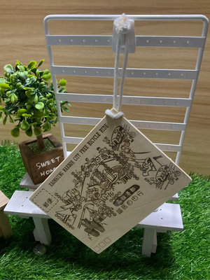 台灣鐵道故事館紀念小物 烙印木質明信片 （高雄港都－鐵馬自由行）台鐵紀念品
