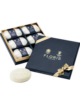 全新正品。英國 FLORIS 。 Luxury 香皂禮盒6入 (香皂每顆100g) 。預購