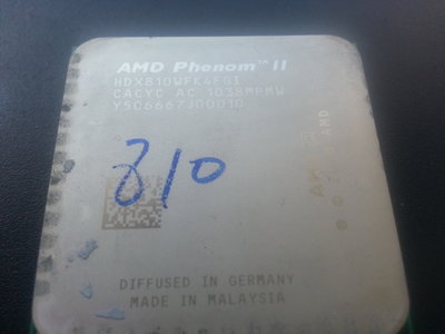 【 創憶電腦 】AMD Phenom II X4 810 2.6G AM3腳位 CPU 直購價200元