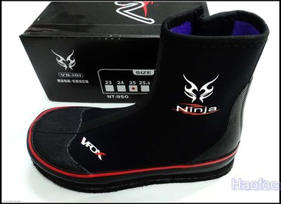 VFOX Ninja 毛氈短釘鞋26號(尚有24,25，27,28 ,29) ~豪福釣具小舖~[Haofoo]