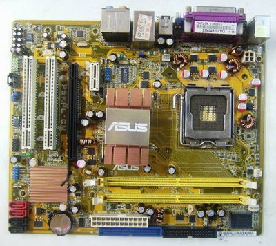 華碩 P5KPL-CM整合型主機板《內建顯示、網路、音效、PCI-E獨顯插槽、記憶體支援 DDR2》良品有附擋板