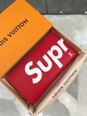 二手Louis Vuitton LV Supreme錢夾 M60305絲印 水波紋小號