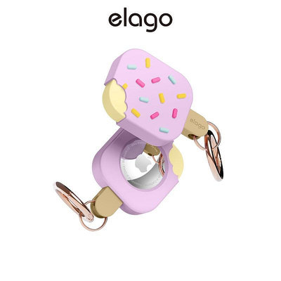 天極TJ百貨[elago] Apple AirTag Ice cream 保護套 (附鑰匙扣)