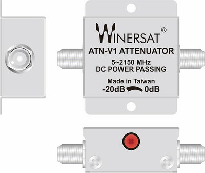 ATN-V1 可調式衰減器 寬頻衰減器 射頻同軸訊號衛星衰減器 直流功率傳輸功能衰減器 可調式衰減器地面和有線電視