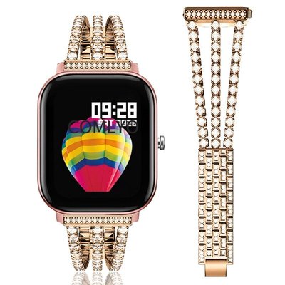 梵固DA9 DA17 GT30 M85智慧手錶錶帶 金屬不銹鋼可調式手鍊 女士生錶帶禮物